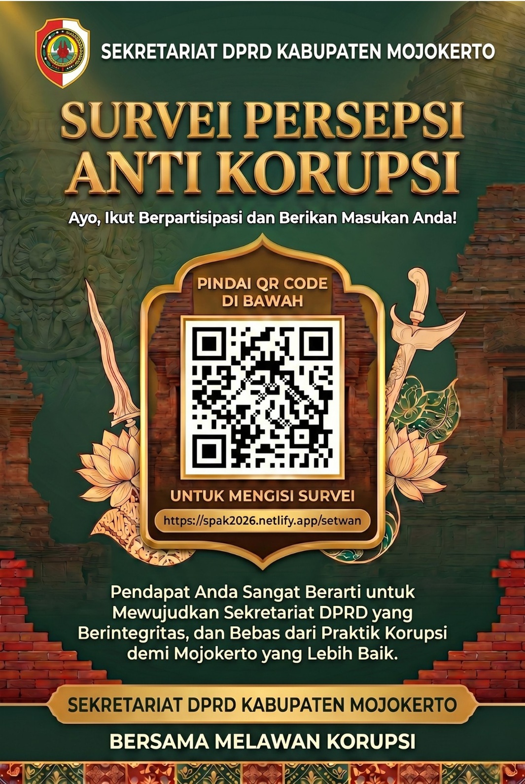 Survei Persepsi Antikorupsi Sekretariat DPRD Tahun 2026